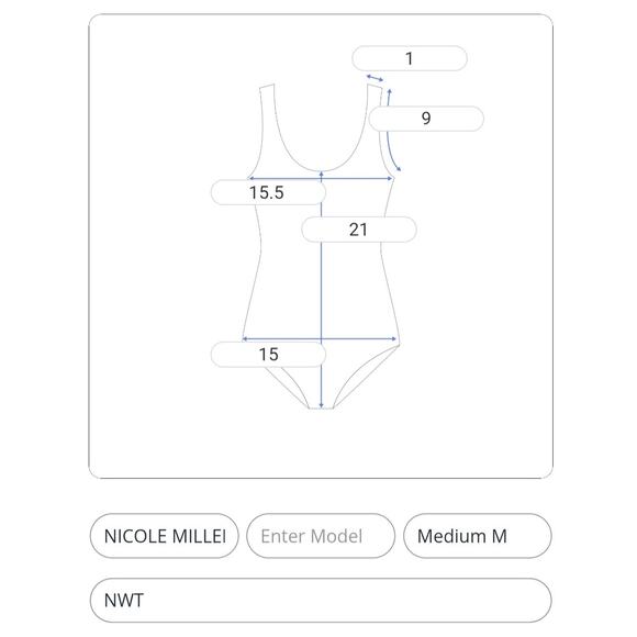NICOLE MILLER Scoop Back Swimsuit Womens M Lagoon Floral Red Green Tropical NEW - Picture 2 of 12
